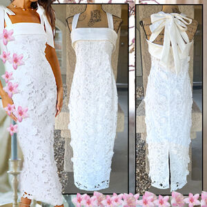 Petal & Pup Emersyn Floral Lace Overlay Midi Dress Size L